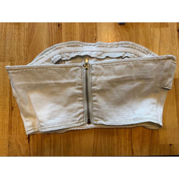 Pretty Little Things Denim Corset Buckle Top Size 0 NWT! - Picture 4 of 6